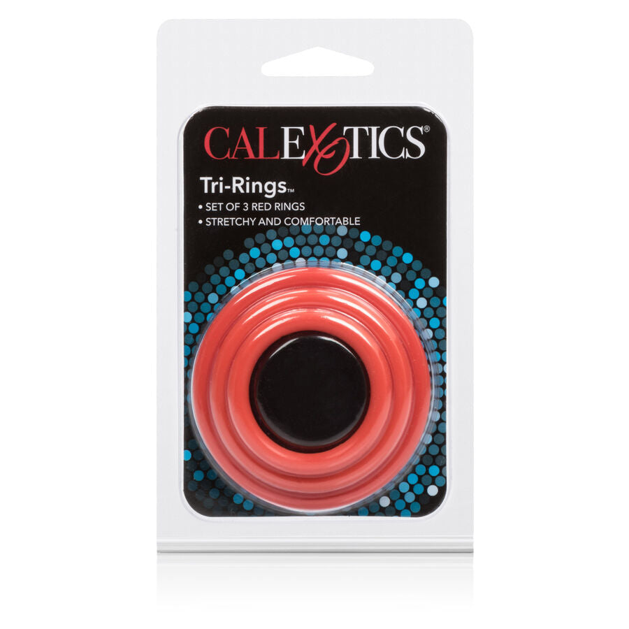 CALEXOTICS - JUEGO DE TRES ANILLOS ROJOS