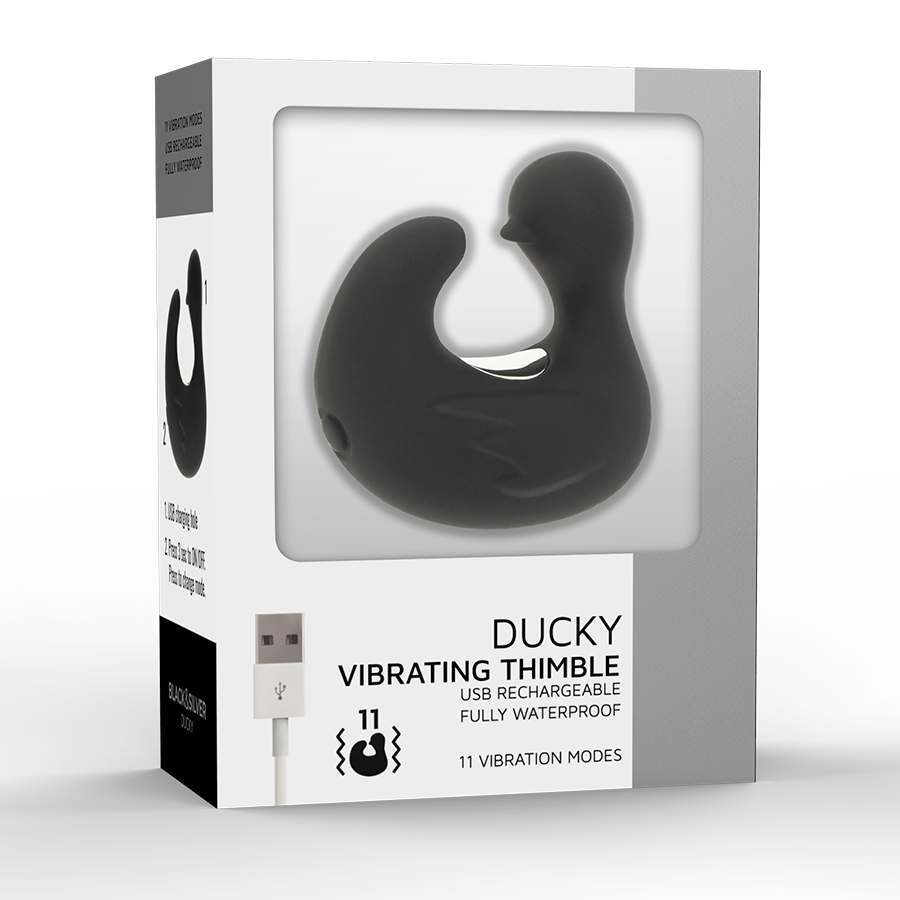 BLACK&amp;SILVER - DUCKYMANIA STIMULATING SILICONE RECHARGEABLE DUCK DICE