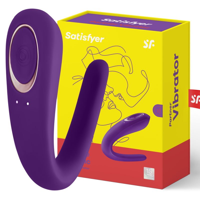 SATISFYER - PARTNER TOY VIBRADOR QUE ESTIMULA A AMBAS PAREJAS