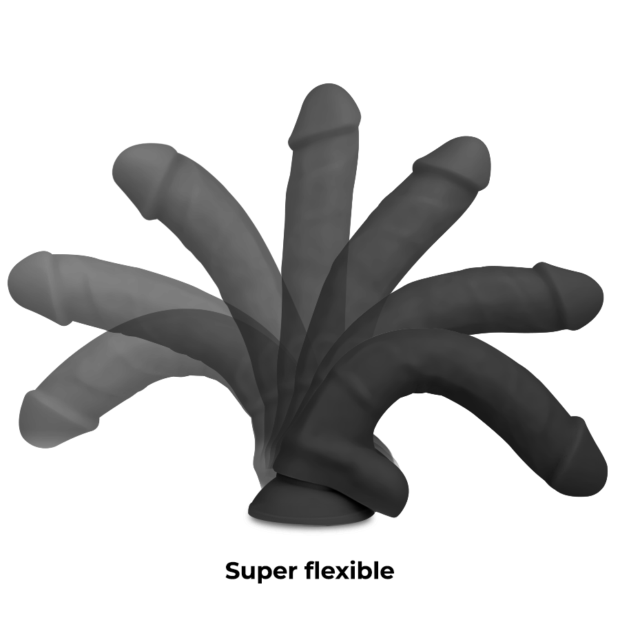 COCK MILLER - SILICONE DENSITY COCKSIL ARTICULABLE BLACK 19.5 CM