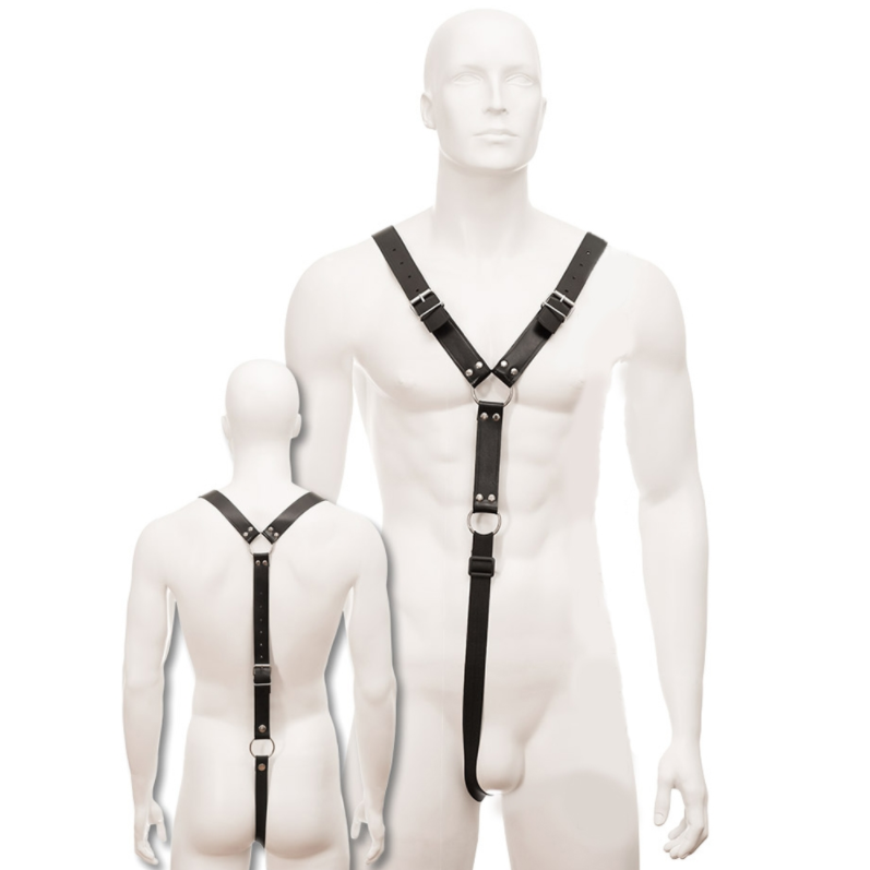 LEATHER BODY - BLACK MEN'S HARNESS