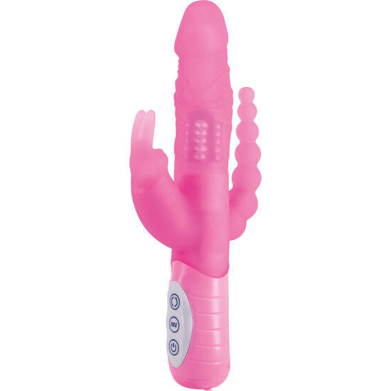 SIETE CREACIONES - E RABBIT SLIMINE TRIPLE PLAYPINK VIBRADOR TRIPLE ESTIMULACIÓN