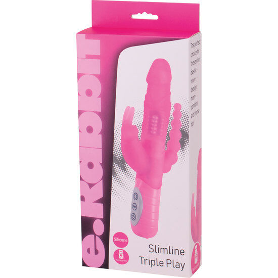 SIETE CREACIONES - E RABBIT SLIMINE TRIPLE PLAYPINK VIBRADOR TRIPLE ESTIMULACIÓN