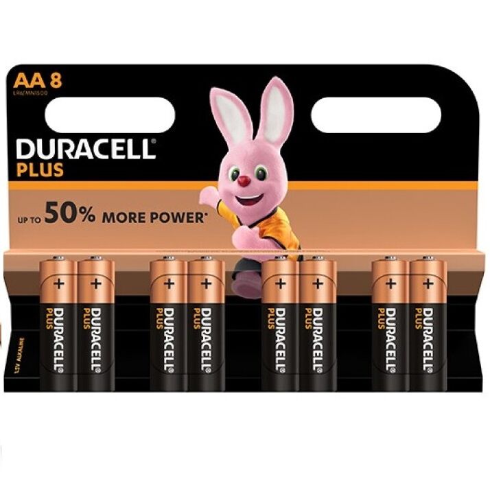 DURACELL - BATTERY PLUS POWER AA LR6 8UNITS