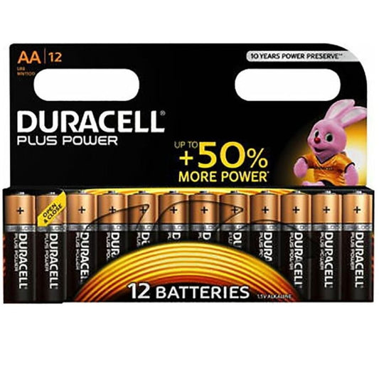 DURACELL - PLUS POWER AA LR6 BATTERY 12UNITS