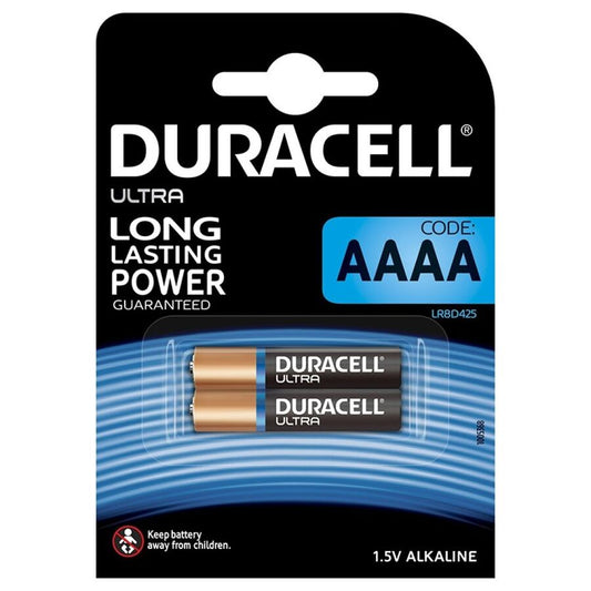 DURACELL - ULTRA POWER ALKALINE AAAA MX2500 1.5V BATTERY 2 UNITS