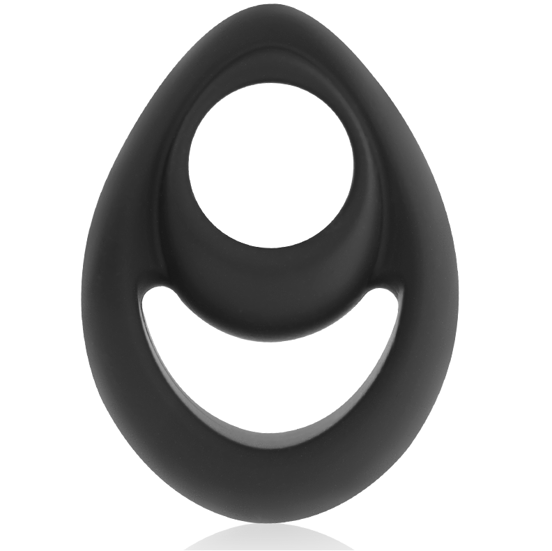 POWERING - ANILLO PARA PENE Y TESTICULOS SUPER FLEXIBLE Y RESISTENTE PR14 NEGRO