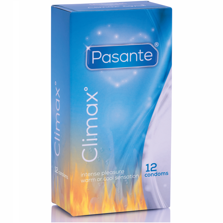 PASANTE - CLIMAX CONDOMS 6 WARM EFFECT + 6 COOL EFFECT / 12 UNITS