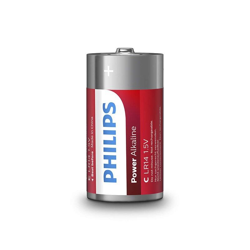 PHILIPS - PHILIPS POWER ALKALINE PILA C LR14 * 2 BATTERY