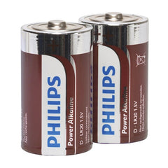 PHILIPS - BLISTER POWER ALKALINE PILA D LR20 * 2