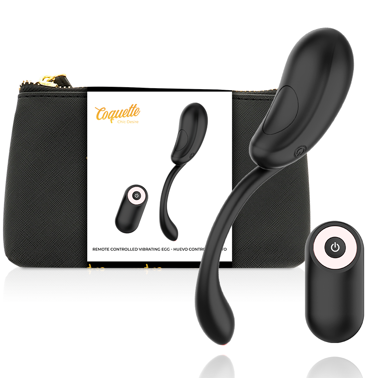 COQUETTE CHIC DESIRE - RECHARGEABLE REMOTE CONTROL VIBRATING EGG BLACK/GOLD