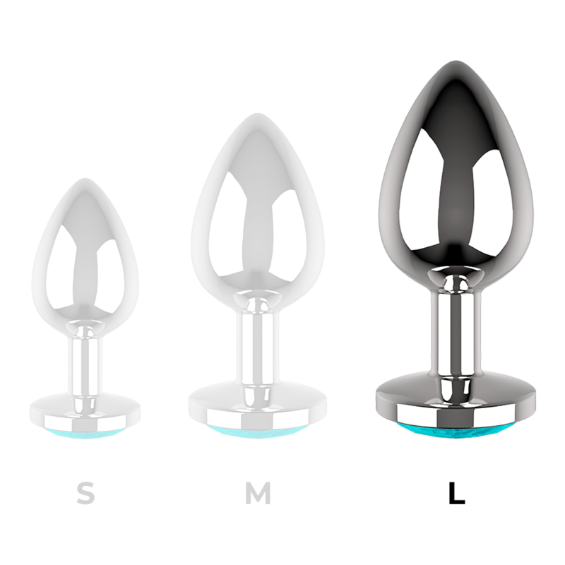 COQUETTE CHIC DESIRE - BLUE METAL ANAL PLUG SIZE L 4 X 9 CM