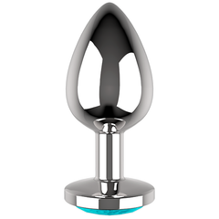 COQUETTE CHIC DESIRE - BLUE METAL ANAL PLUG SIZE L 4 X 9 CM