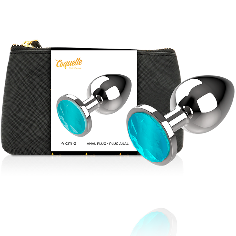 COQUETTE CHIC DESIRE - BLUE METAL ANAL PLUG SIZE L 4 X 9 CM