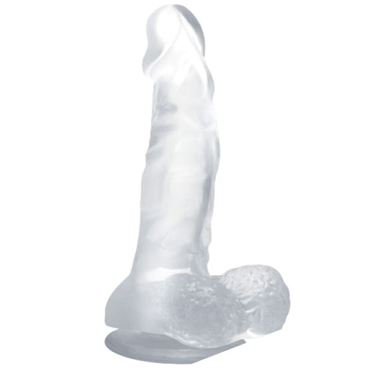 BAILE - REALISTIC DILDO WITH SUCTION CUP AND TESTICLES 16.7 CM TRANSPARENT