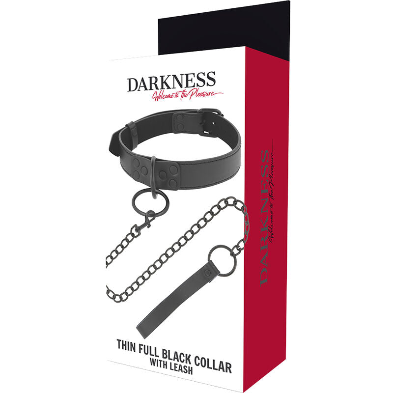 DARKNESS - COLLAR NEGRO CON CADENA