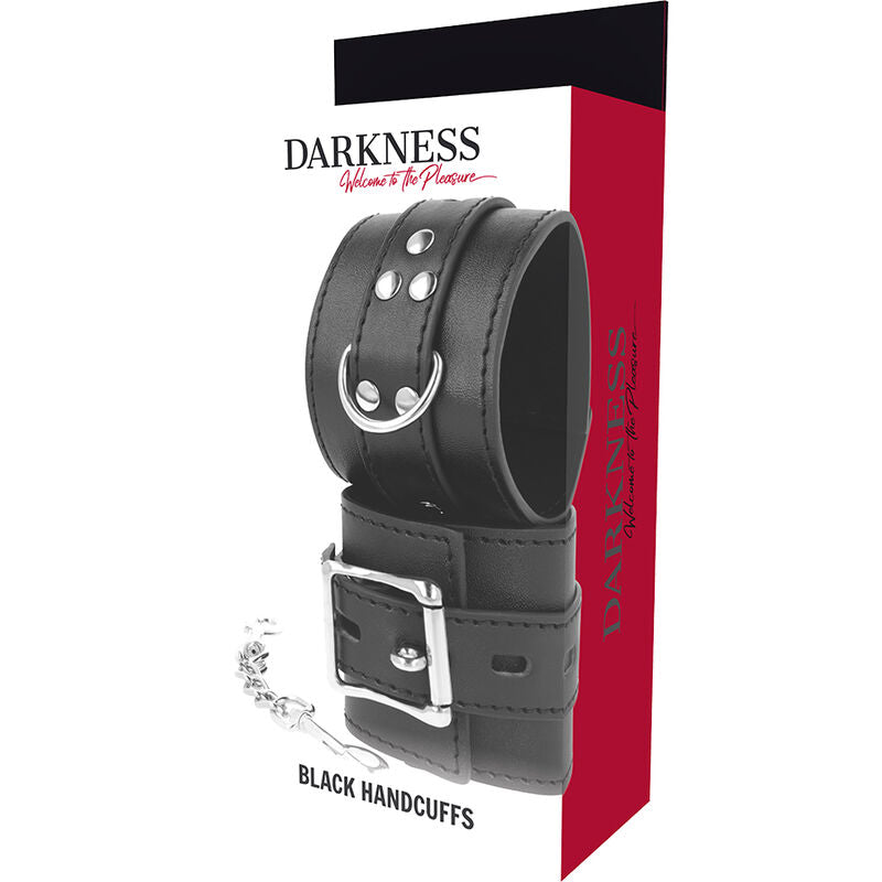 DARKNESS - MENOTTES EN CUIR NOIR