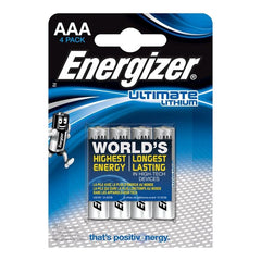 ENERGIZER - ULTIMATE LITHIUM AAA L92 LR03 1.5V *4