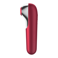 SATISFYER - DUAL LOVE VIBRATOR AND SUCTION WITH RED PULSED AIR