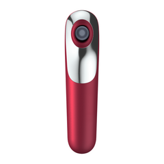 SATISFYER - DUAL LOVE VIBRATOR AND SUCTION WITH RED PULSED AIR