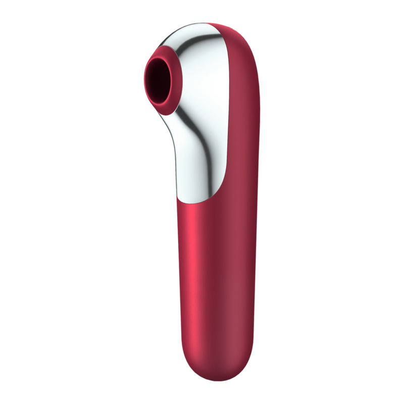 SATISFYER - DUAL LOVE VIBRATOR AND SUCTION WITH RED PULSED AIR