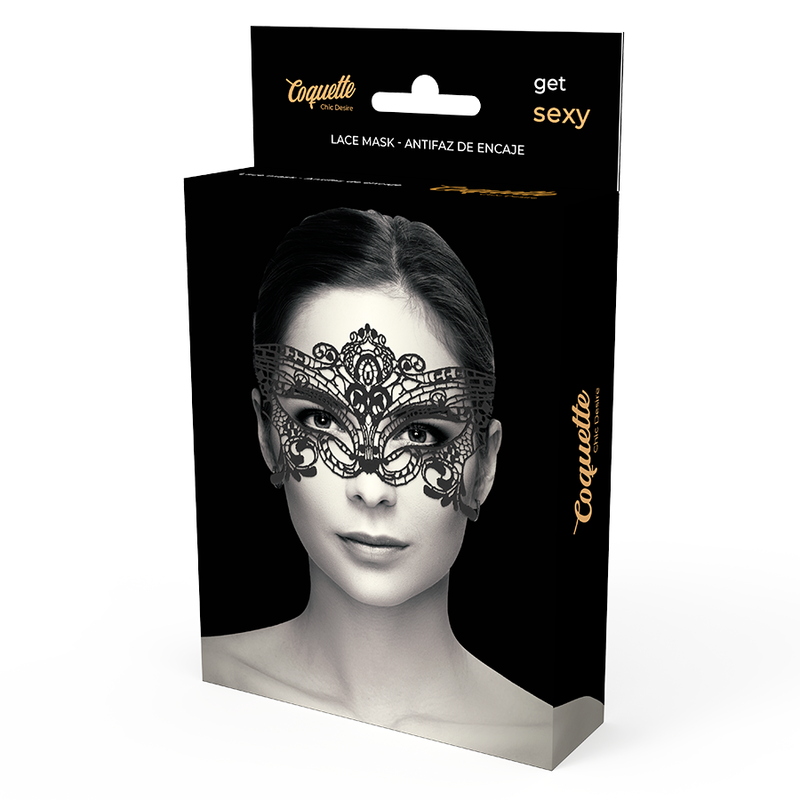 COQUETTE CHIC DESIRE - MASCARILLA GRANDE DE ENCAJE NEGRO