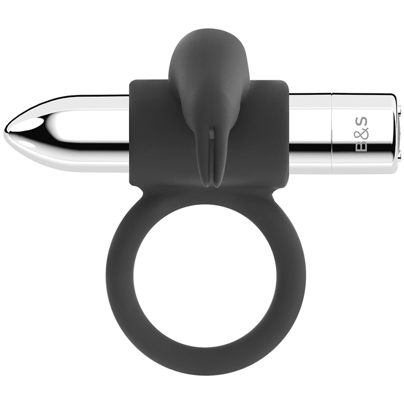 BLACK&amp;SILVER - BURTON RECHARGEABLE RING 10 VIBRATION MODES