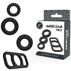 ADDICTED TOYS - SET DE ANILLOS PENALES DE 4 PIEZAS