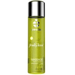 SUECIA - ACEITE DE MASAJE FRUITY LOVE EFECTO CALENTAMIENTO VAINILLA Y PERA DORADA 60 ML.