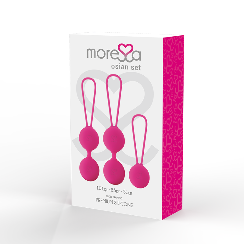 MORESSA - SET OSIAN SILICONA PREMIUM ROSA (Osian One - 51 g | Osian Two - 101 g | Osian Three 85 g)