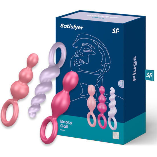 SATISFYER - 3 PCS TRICOLOR ANAL PLUG SET