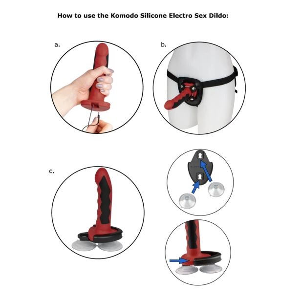 ELECTRASTIM - DILDO DE FUSIÓN DE SILICONA KOMODO