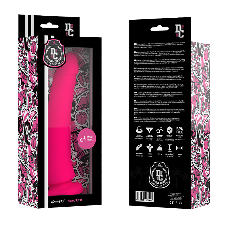 DELTA CLUB - TOYS PINK SILICONE MEDICAL DILDO 20 CM -O- 4 CM