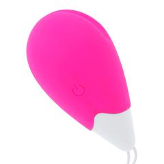 OHMAMA - HUEVO VIBRADOR TEXTURIZADO 10 MODOS ROSA Y BLANCO