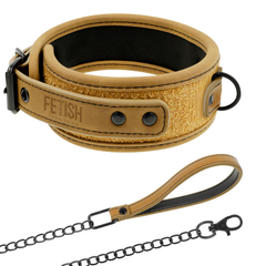 FETISH SUBMISSIVE ORIGEN - NEOPRENE LINED COLLAR WITH CHAIN