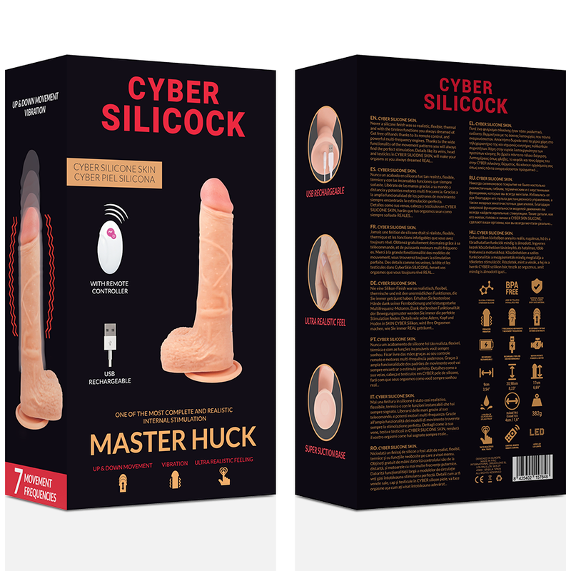 CYBER SILICOCK - MANDO A DISTANCIA REALISTA MASTER HUCK 20,9 CM -O- 4 CM