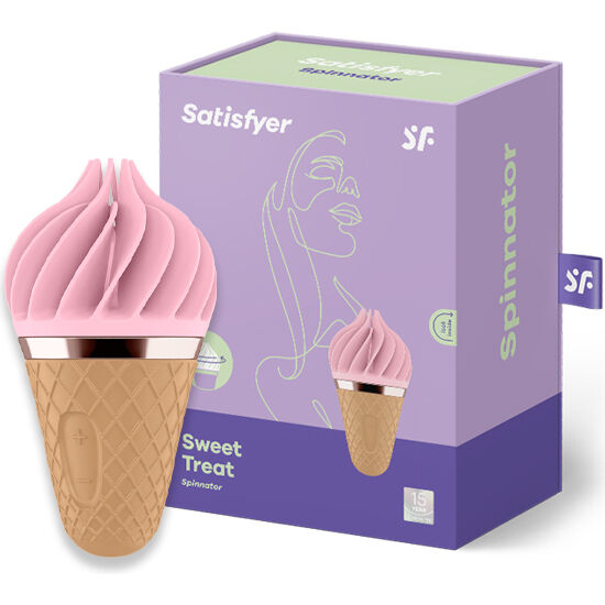 SATISFYER - SPINNATOR SWEET TREAT MARRÓN Y ROSA