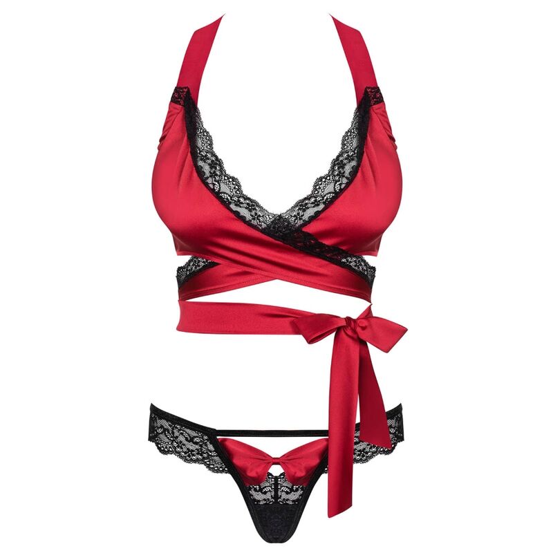 OBSESSIVE - SENSUELIA RED TWO PIECE SET XXL