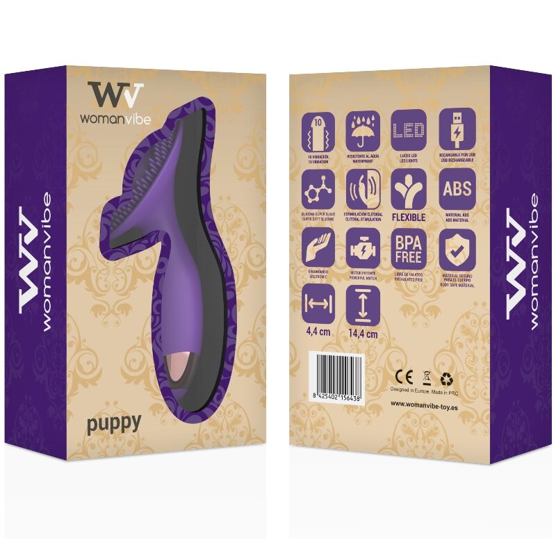 WOMANVIBE - RECHARGEABLE SILICONE PUPPY STIMULATOR