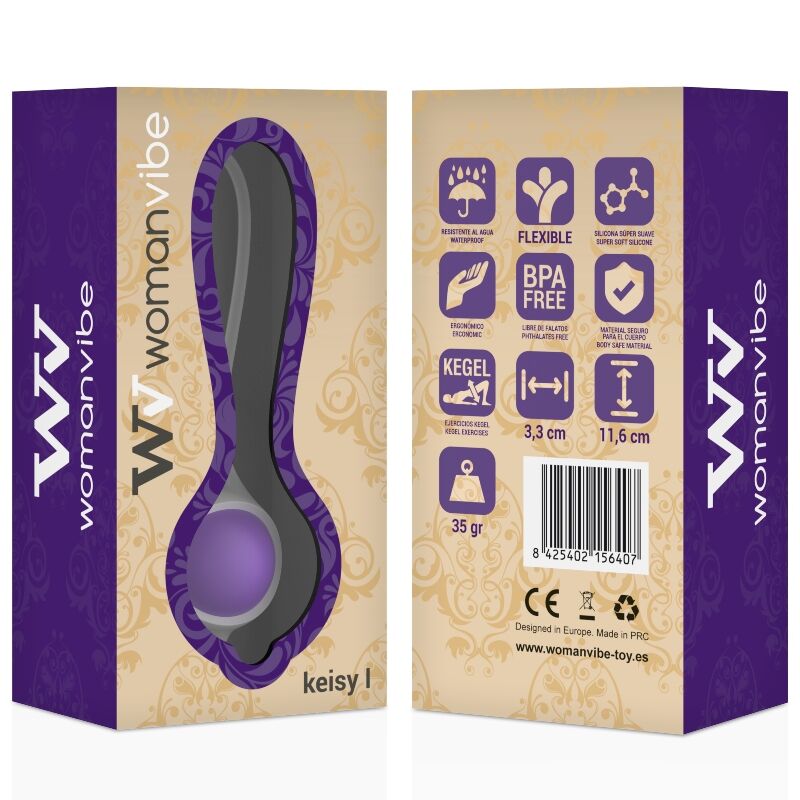 WOMANVIBE - VIBRADOR MUJER KEISY I BOLA GEISHA SILICONA