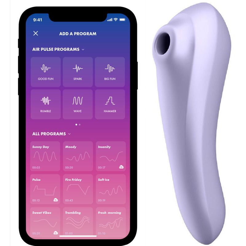 SATISFYER - VIBRADOR PULSO DE AIRE DUAL PLEASURE MORADO