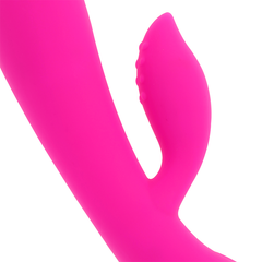 OHMAMA - VIBRADOR RECARGABLE CON CONEJO 10 MODOS DE VIBRACIÓN 19 CM