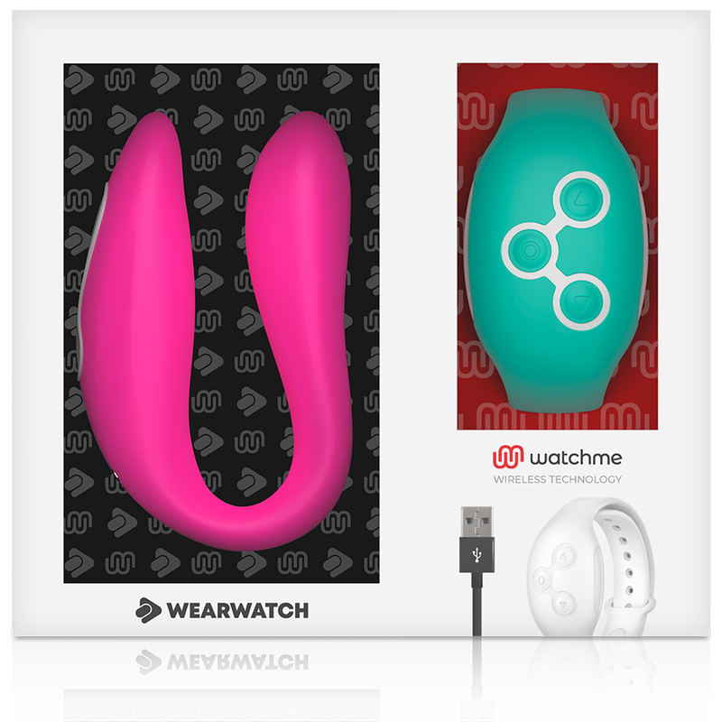 WEARWATCH - WATCHME VIBRADOR DE DOBLE TECNOLOGÍA FUCSIA/AGUA DE MAR