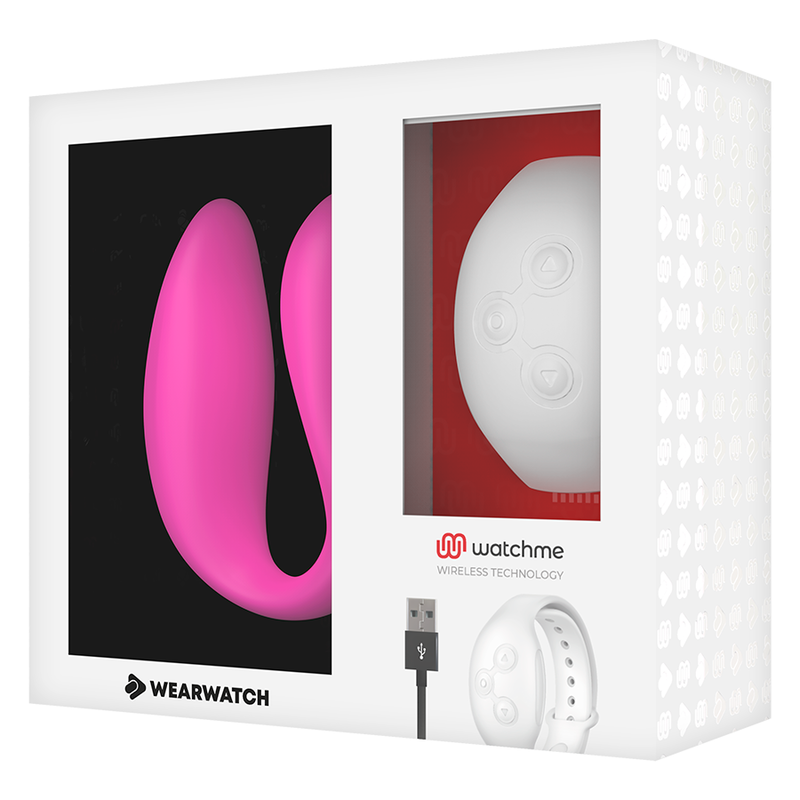 WEARWATCH - WATCHME VIBRADOR DOBLE TECNOLOGÍA FUCSIA/NIEVE