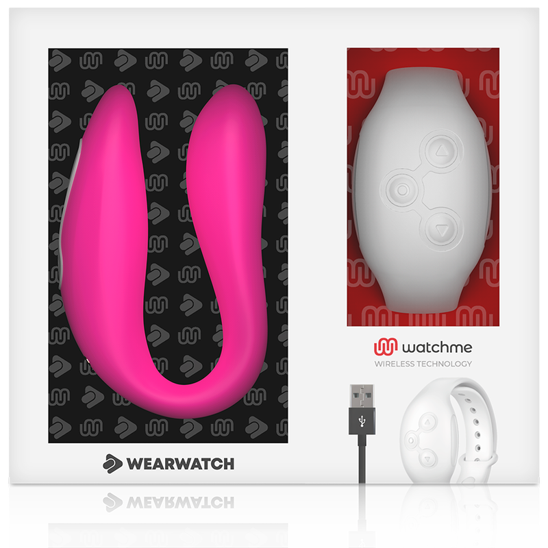 WEARWATCH - WATCHME VIBRADOR DOBLE TECNOLOGÍA FUCSIA/NIEVE