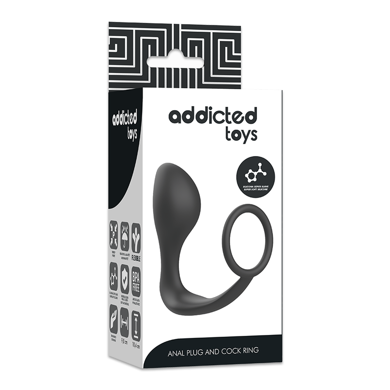 ADDICTED TOYS - ANAL PLUG WITH BLACK SILICONE RING