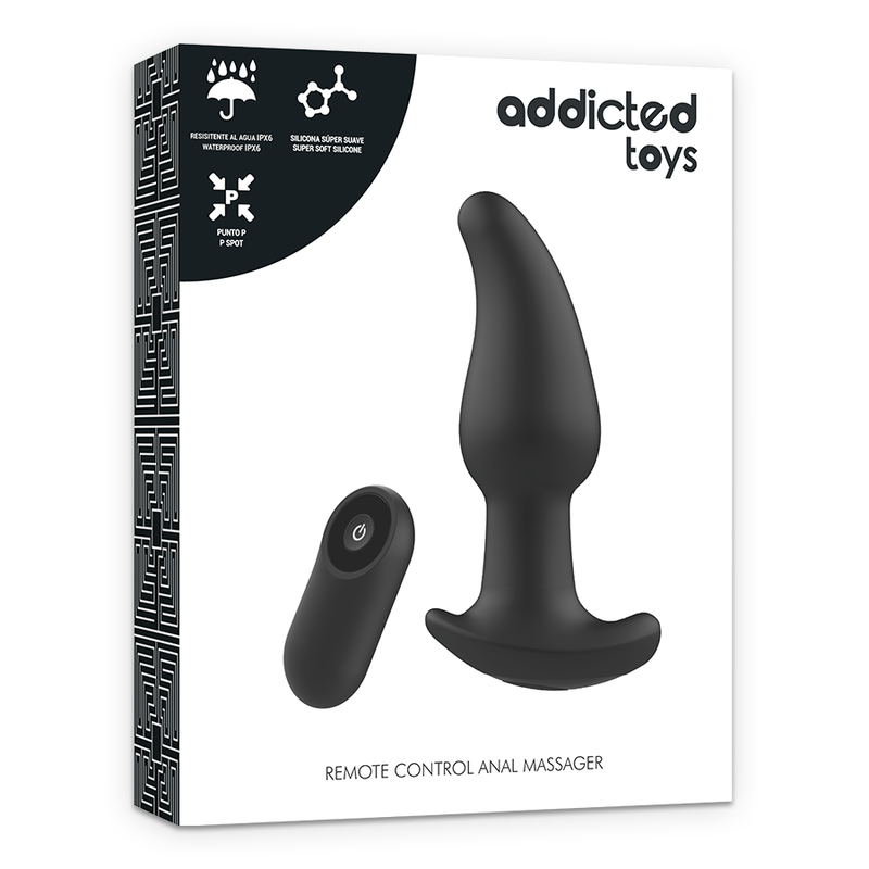 ADDICTED TOYS - ENCHUFE DE CONTROL REMOTO ANAL P-SPOT NEGRO SHARP