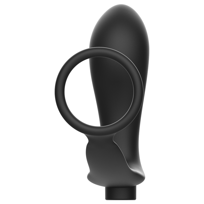 ADDICTED TOYS - COCK RING WITH REMOTE CONTROL RECHARGEABLE BLACK ANAL PLUG